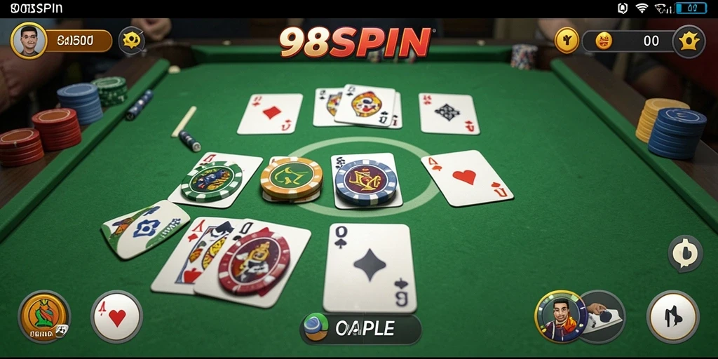 Screenshot gameplay 98SPIN menampilkan keseruan bermain Gaple.