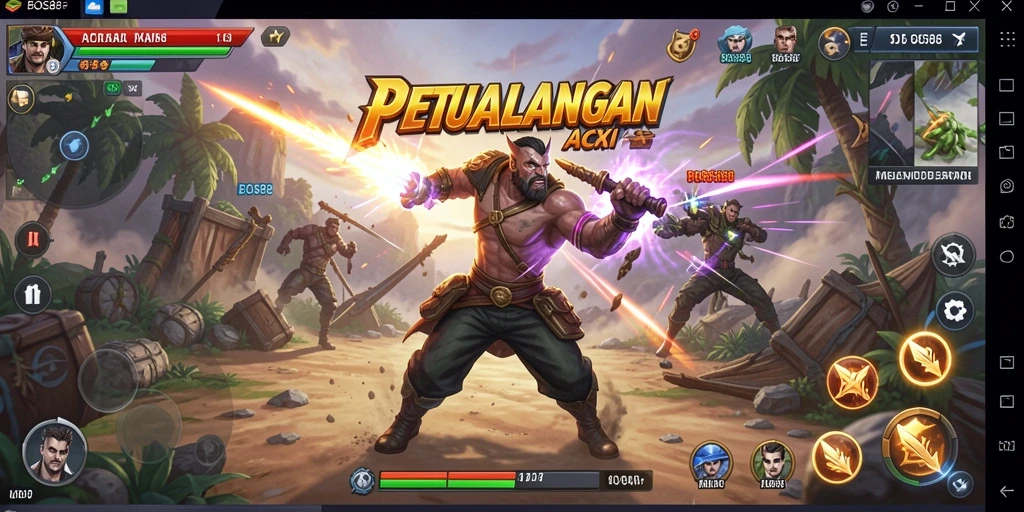 Screenshot yang menampilkan pertarungan mendebarkan dalam BOS88.