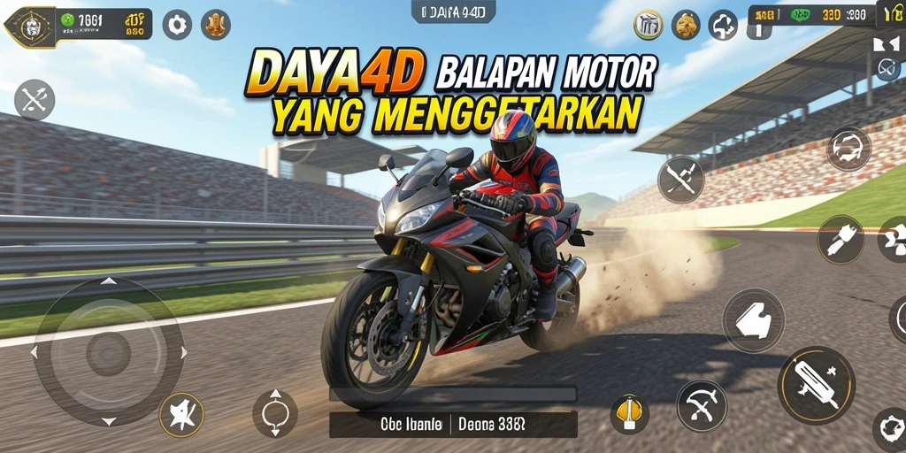 Tampilan gameplay menarik dari DAYA4D dengan aksi balap motor.