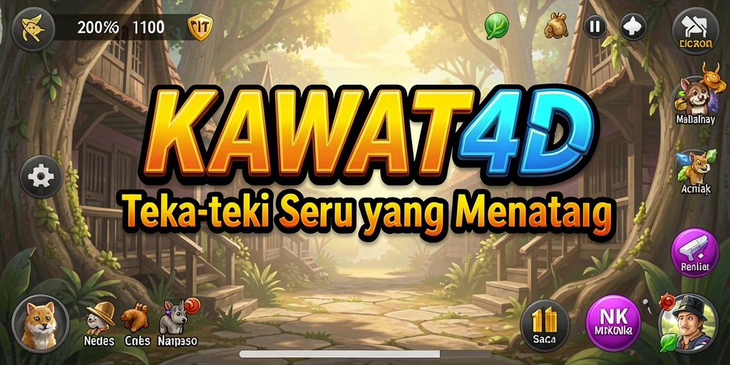 Screenshot KAWAT4D menampilkan gameplay teka-teki yang mendebarkan.