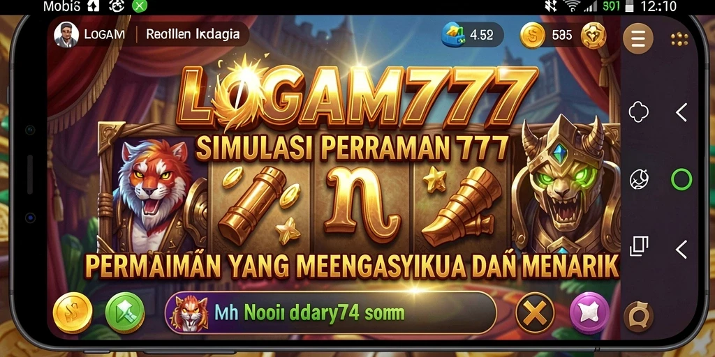 Screenshot utama LOGAM777 menampilkan gameplay yang seru dan interaktif.