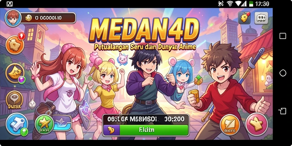 Tampilan gameplay seru dari MEDAN4D dengan karakter anime favorit.