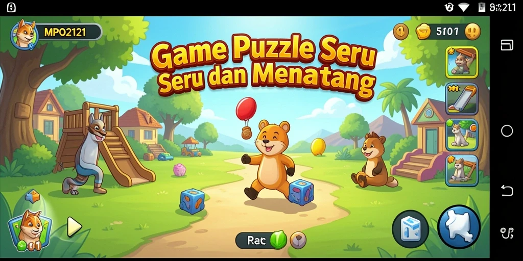 Tampilan gameplay MPO2121 dengan berbagai teka-teki yang menantang.