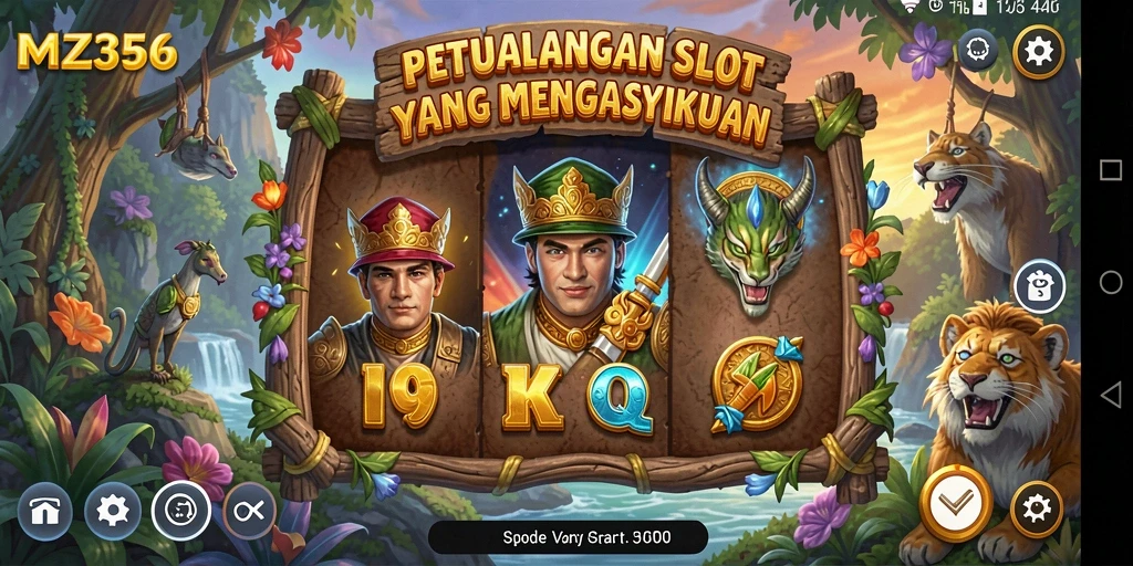Tampilan gameplay slot MZ356 yang penuh warna dan menyenangkan.
