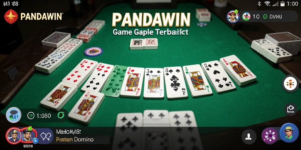 Tampilan menarik dalam permainan Gaple PANDAWIN.