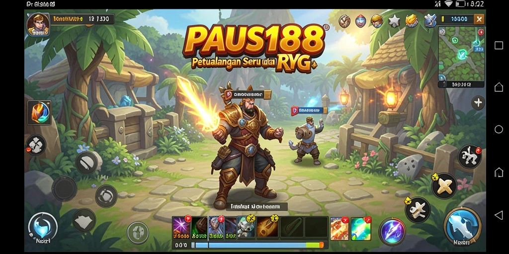 Tangkapan layar menunjukkan aksi seru dalam game RPG PAUS188.