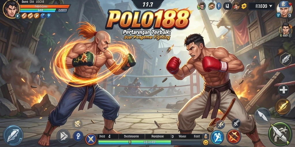 Tampilan gameplay yang penuh aksi dan intens di POLO188.