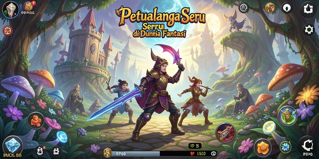 Tampilan gameplay epic dari RP66 saat menjelajahi dunia petualangan.