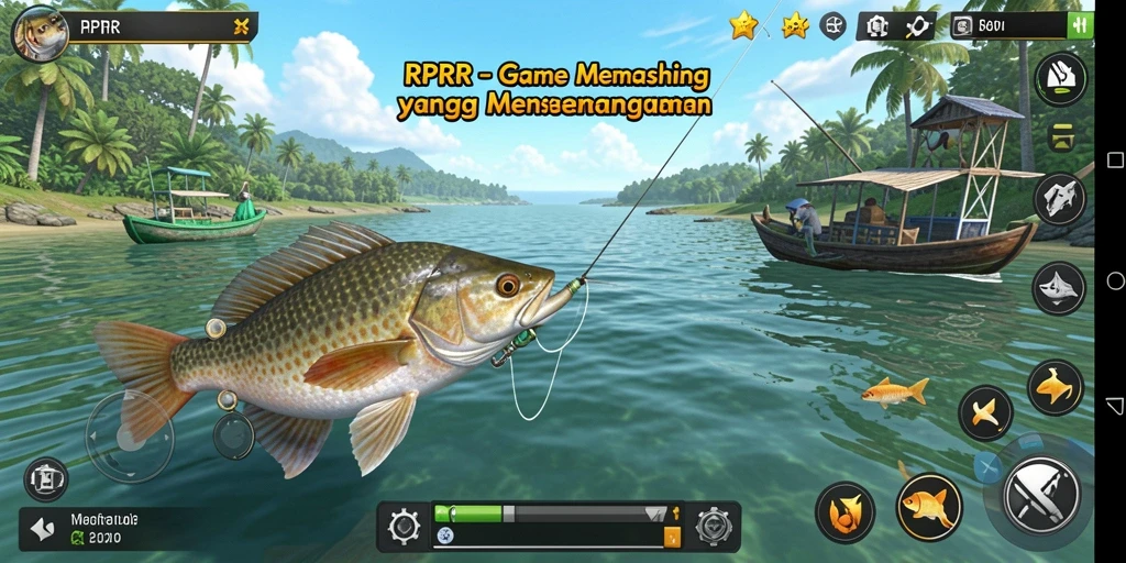 Tangkapan ikan yang menakjubkan dalam gameplay RPRR.
