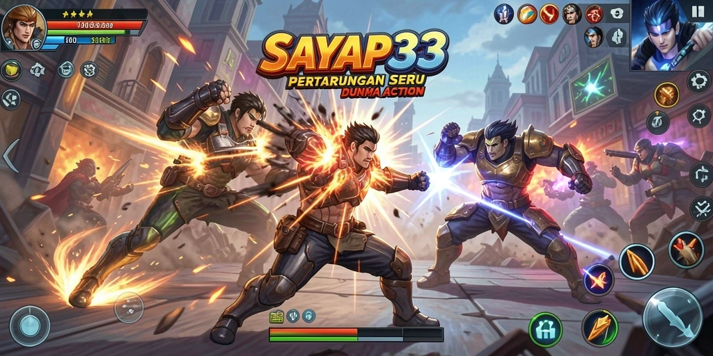 Tangkapan layar menampilkan aksi seru dalam <strong>SAYAP33</strong> dengan pertarungan yang intens.