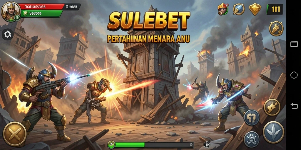 Tangkapan layar menunjukkan aksi seru gameplay Tower Defense SULEBET.