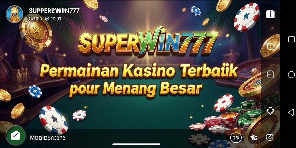 Tampilan gameplay menarik dari SUPERWIN777 dengan grafis kasino yang memukau.