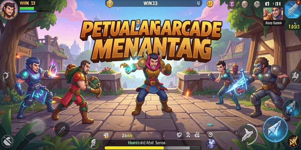 Gameplay seru di WIN33 dengan tantangan Arcade yang menarik.