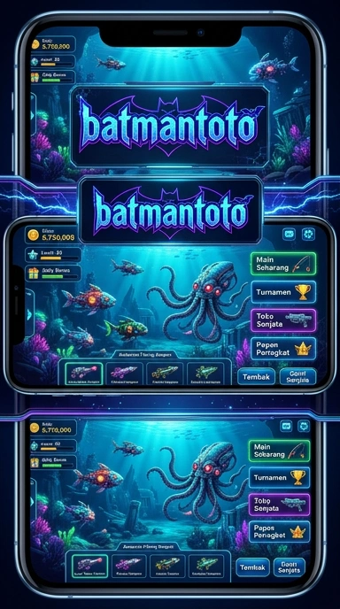 Tampilan utama aplikasi batmantoto dengan berbagai kategori.